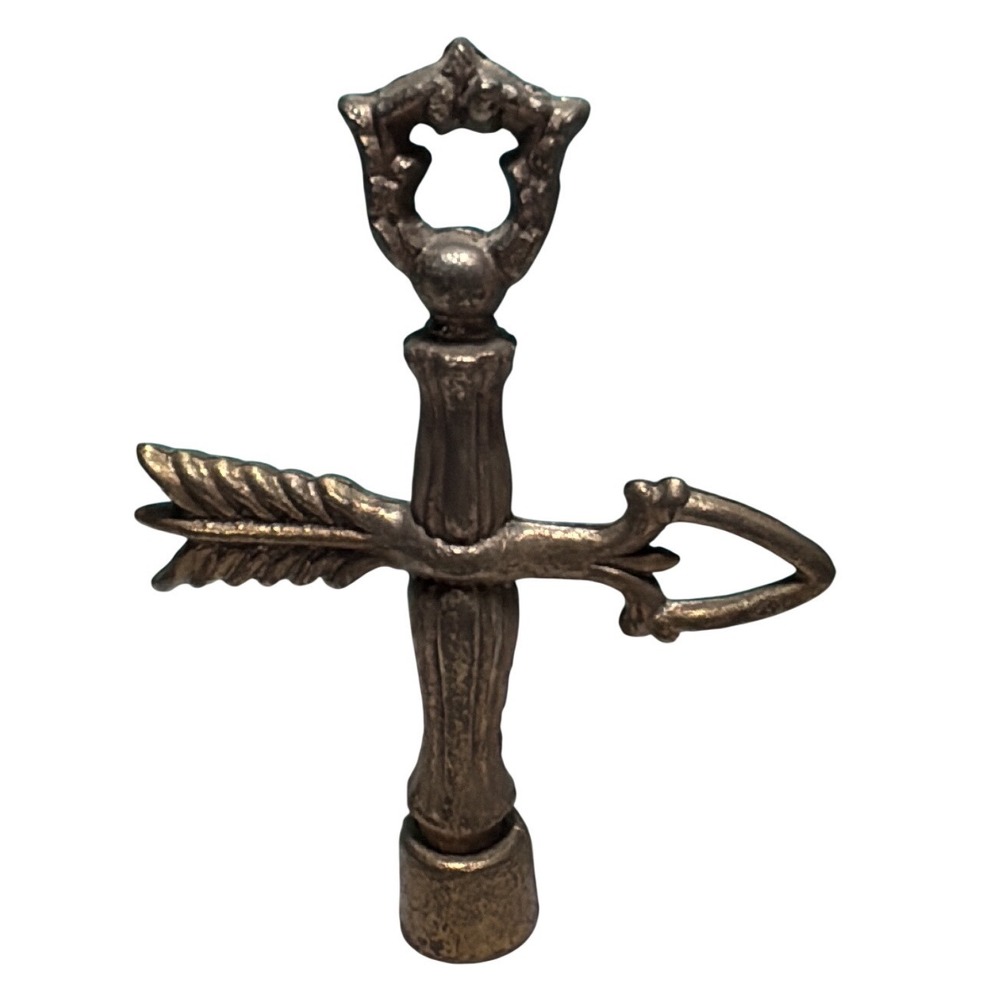 Lamp Finial Aged Brass Arrow Crown Vintage Style Metal Lamp Topper 4‎ Inch